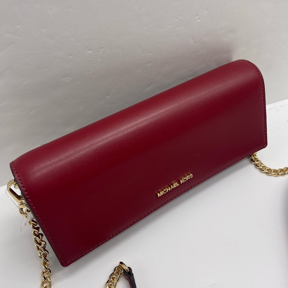 MICHAEL KORS Jet Set Md Leather Flap Clutch Crossbody Shoulder Bag Wallet
Cherry - Picture 6 of 16